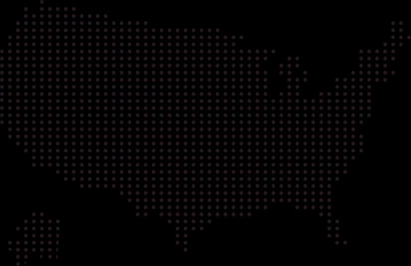 Map showing active students across the United States